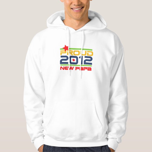 2012 års T-shirts och presenter för Proud New Papp Munkjacka (Framsida)