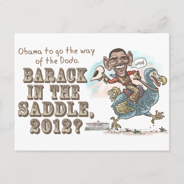 2012 års utfasning av anti-Obama Dodo Vykort (Framsida)