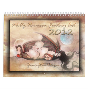 2012 års väggkalender - Dragon och Älvor Kalender