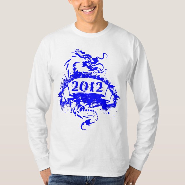 2012 - Blå drake - T-Shirt (Framsida)