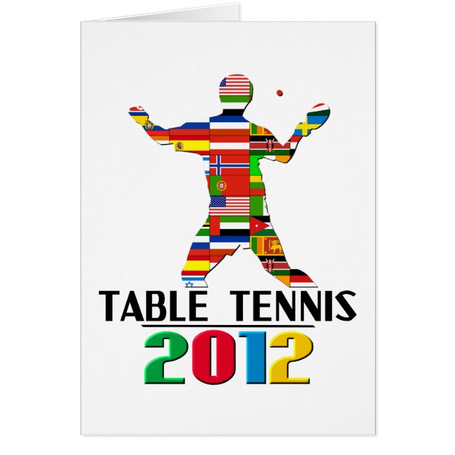 2012: Bordtennis Hälsningskort (Framsidan)