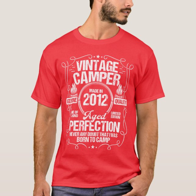 2012 Campingtält Mountains Scout Spejding Camping  T Shirt (Framsida)