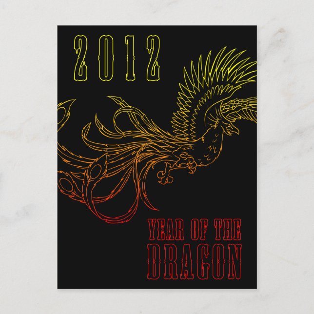 2012: dragonens år helg vykort (Framsida)