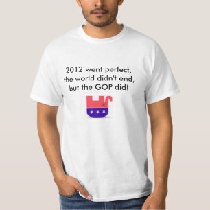 2012 gick perfekten, avslutade världen inte, men t-shirt