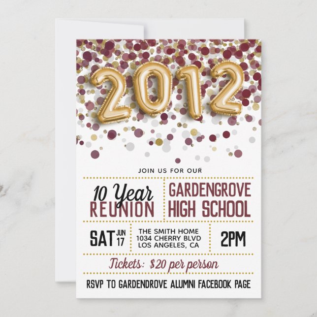 2012 Inbjudan till återförening av högskolan (Framsida)