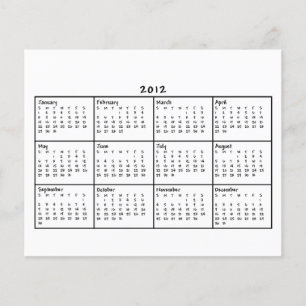 2012 Kalender Flygblad
