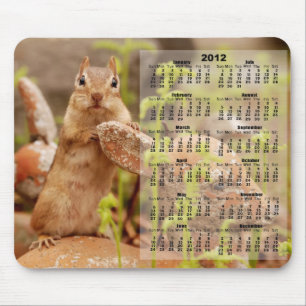 2012 kalender - gullig jordekorre Mousepad Musmatta
