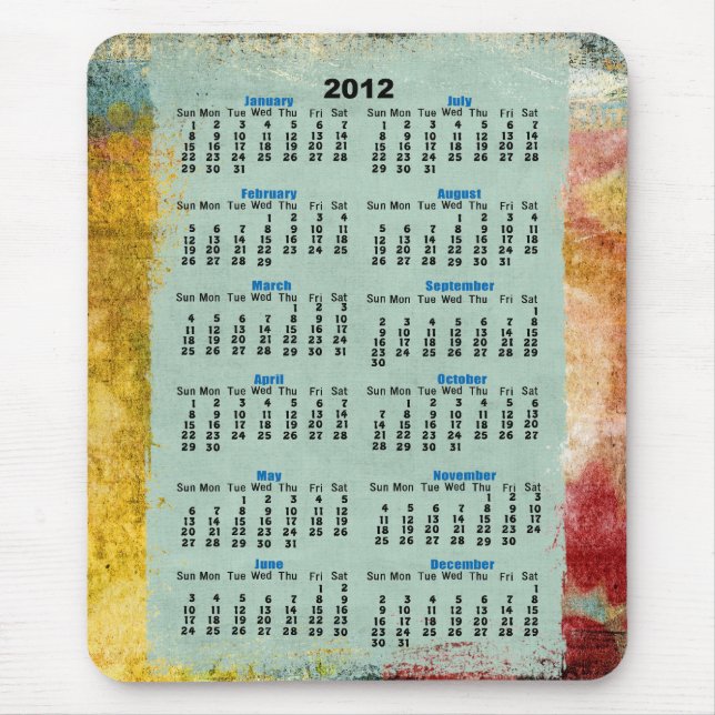 2012 kalendermousepads musmatta (Framsidan)
