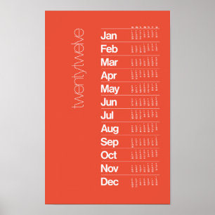 2012 Kalendern Poster - Helvetica Grid System