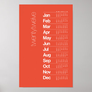 2012 Kalendern Poster - Helvetica Grid System