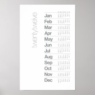 2012 Kalendern Poster - Helvetica Grid System