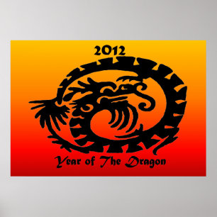 2012 kinesiska drake för nytt år poster