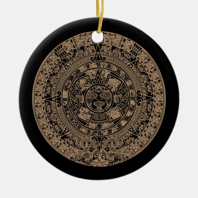 2012 Maya Calendar Julgransprydnad Keramik (Framsidan)