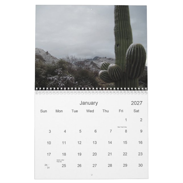 2012 Oro dal, Arizona kalender (Jan 2027)