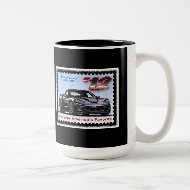 2012 Z06 hundraårs- upplaga Corvette Två-Tonad Mugg (Höger)