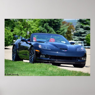 2013 60th cabriolet för årsdag C6 Corvette 427 Poster