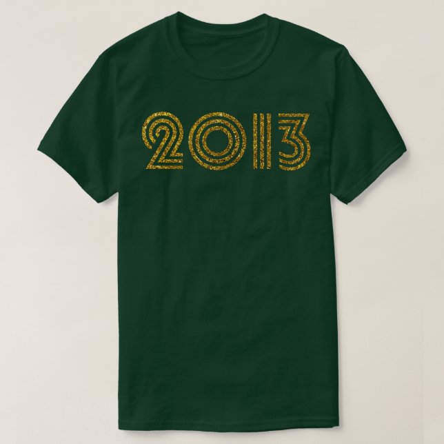 2013 Åldersår Glitter T Shirt (Design framsida)