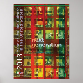 2013 Året för den italienska Italien för kultur Po Poster