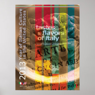 2013 Året för italienska Italien för livsmedel Pos Poster