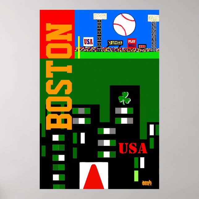 2013 års Boston Art Poster Kids Sports Gift (Framsidan)