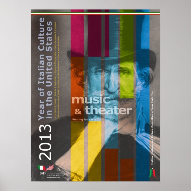 2013 års kulturår Giuseppe Verdi Poster (Framsidan)