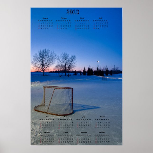 2013 års NHL-låskalender Poster (Framsidan)