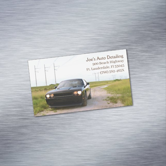 2013 Black American muskelCar Automotive Magnetiska Visitkort (In Situ)
