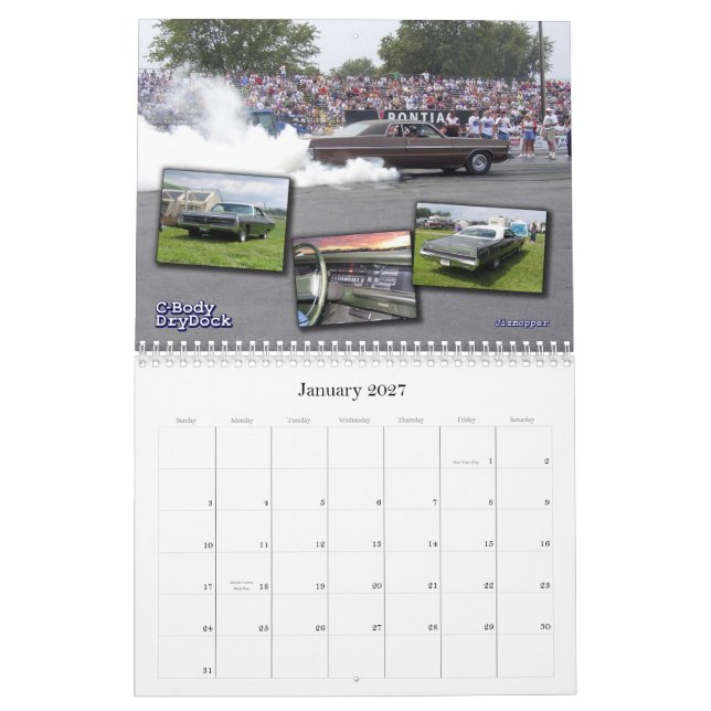 2013 C-Förkroppsliga den Mopar kalendern Kalender (Jan 2027)