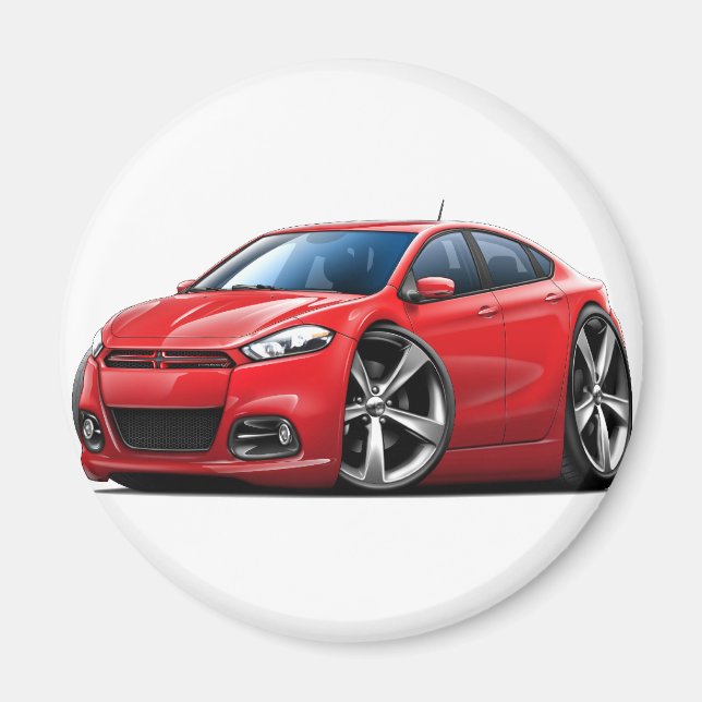 2013 Dodge Dart Red Car Magnet (Framsidan)