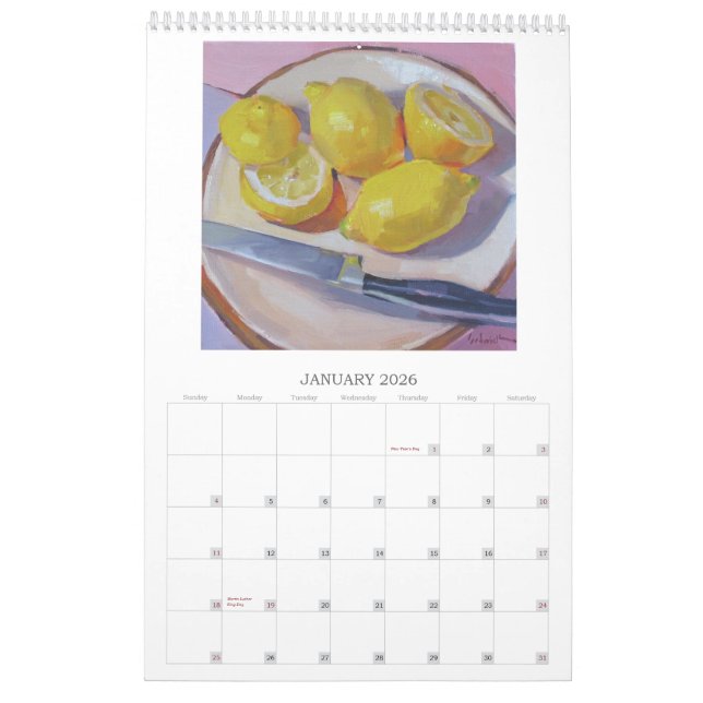 2013: En kalender av målningar av Sarah Sedwick (Jan 2026)