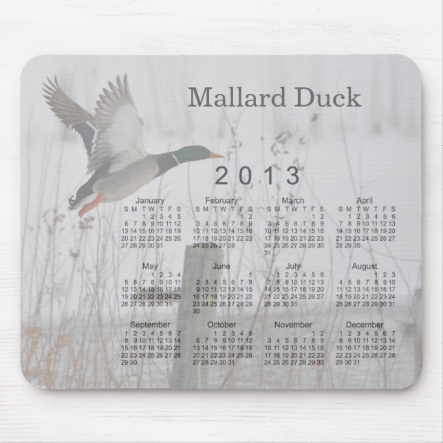 2013 Fågelkalender Musmatta (Framsidan)