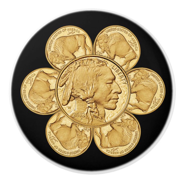 2013 indisk ~ American Buffalo ~ Guld Coin ~ * ~ Knopp (Framsidan)