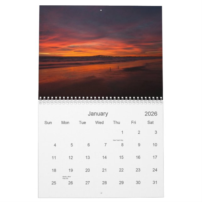 2013 kalender - siktar av Kalifornien (Jan 2026)