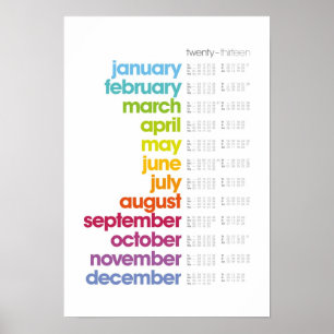 2013 Kalendern Poster - Vit