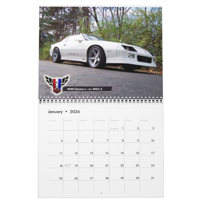 2013 Michigan FBody kalender - Januari som (Jan 2026)