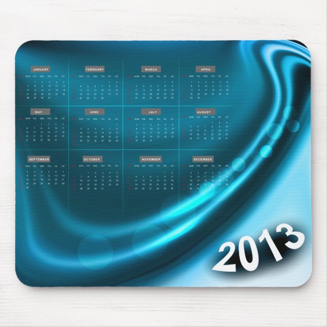 2013 Mousepad-kalender 1 Musmatta (Framsidan)