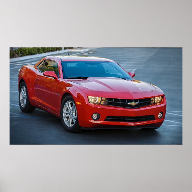 2013 Red Chevrolet Camaro Poster (Framsidan)