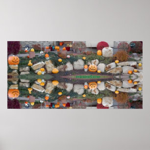 2013 reflexionstryck för jack o lantern 24x12 poster