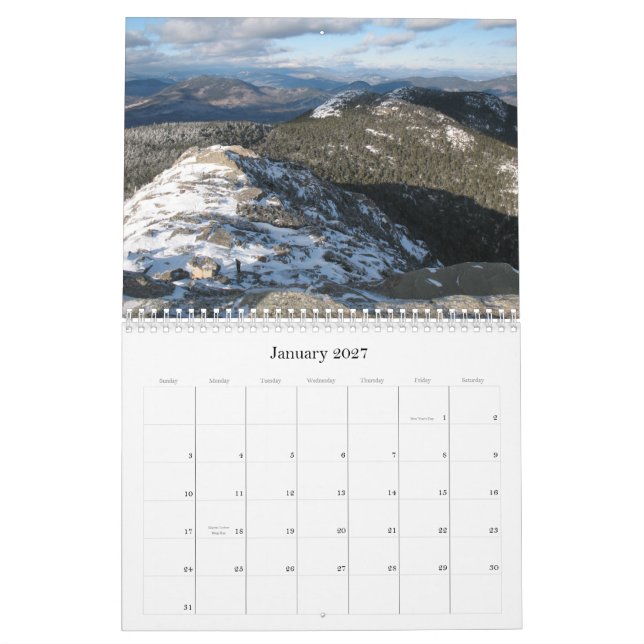 2013 standarda kalender för vildNew Hampshire vägg (Jan 2027)