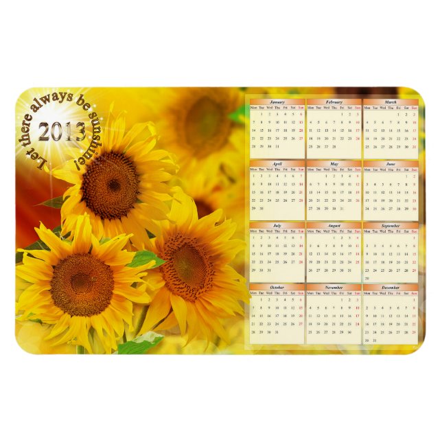 2013 - tidningen för blomsterkalender magnet (Horisontell)