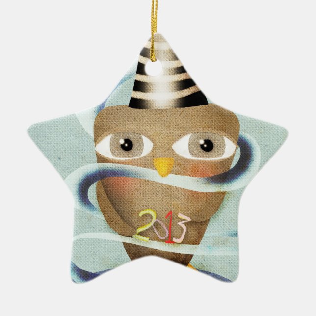 2013 Uggla Julgransprydnad Keramik (Framsidan)