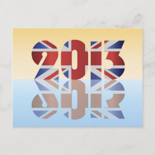 2013 UK Union Jack Flagga Postcard Vykort