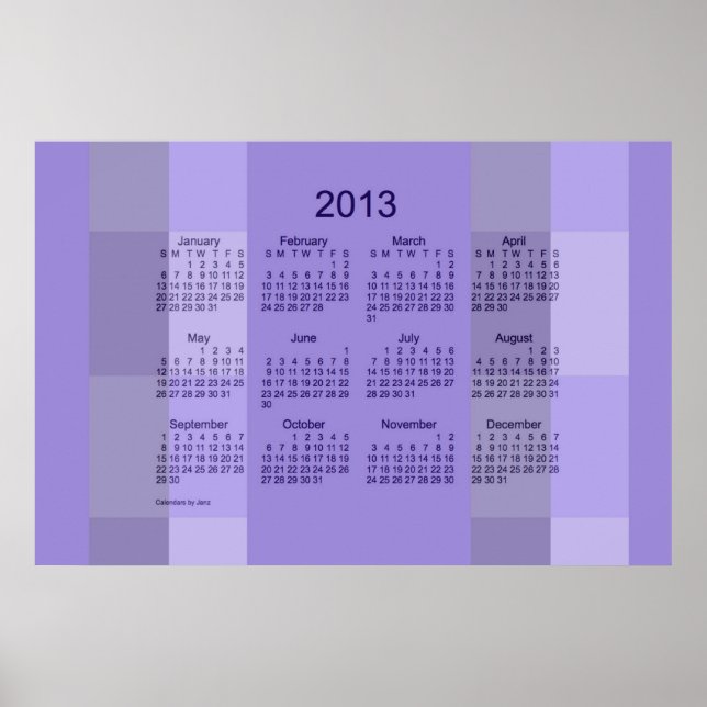 2013 Väggkalender Poster (Framsidan)