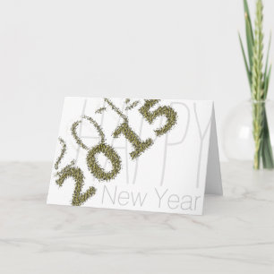 2014-2015 Gott nytt år-Guld-dammen - 2-Hälsning Helgkort