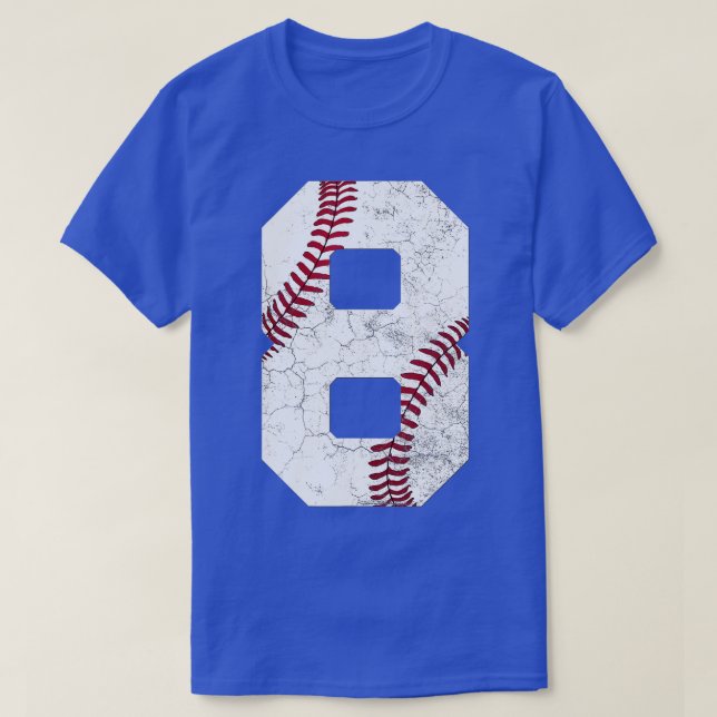 2014 8th Birthday Gift 8 Years Old Baseball 8:e T Shirt (Design framsida)