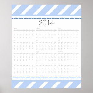 2014 års Chevron Wall Calendar Poster