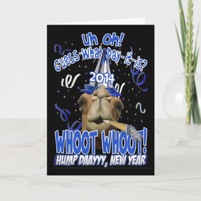 2014 års Hump Day Camel Greeting Cards Helgkort (Framsida)