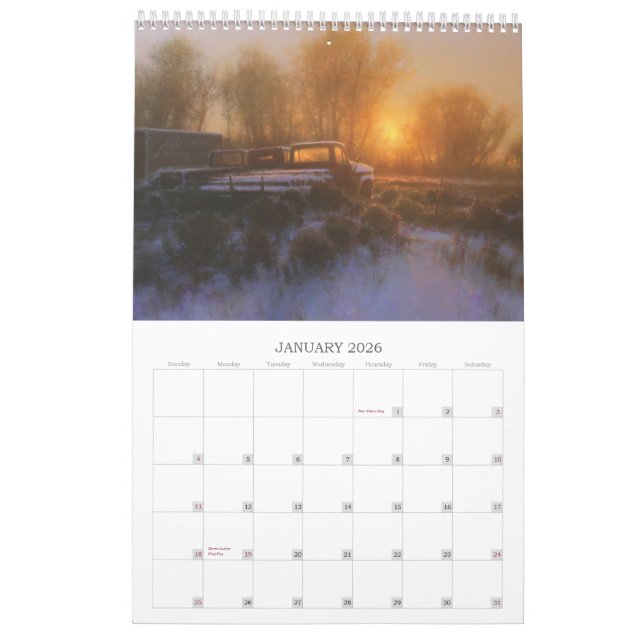 2014 års konst av BRENT COTTON Kalender (Jan 2026)