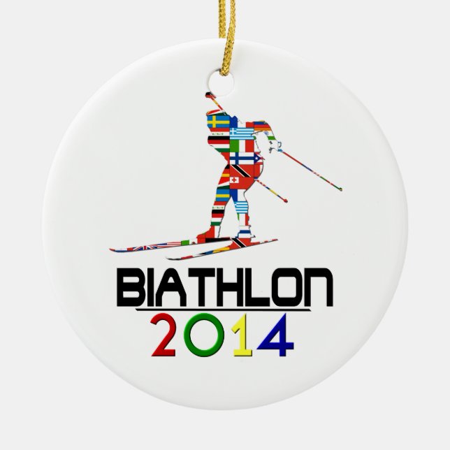 2014: Biathlon Julgransprydnad Keramik (Framsidan)