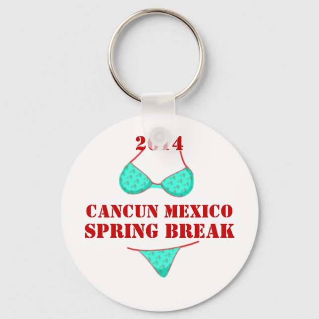 2014 Cancun Mexiko Påsklov Souvenir Keychain Nyckelring (Framsida)